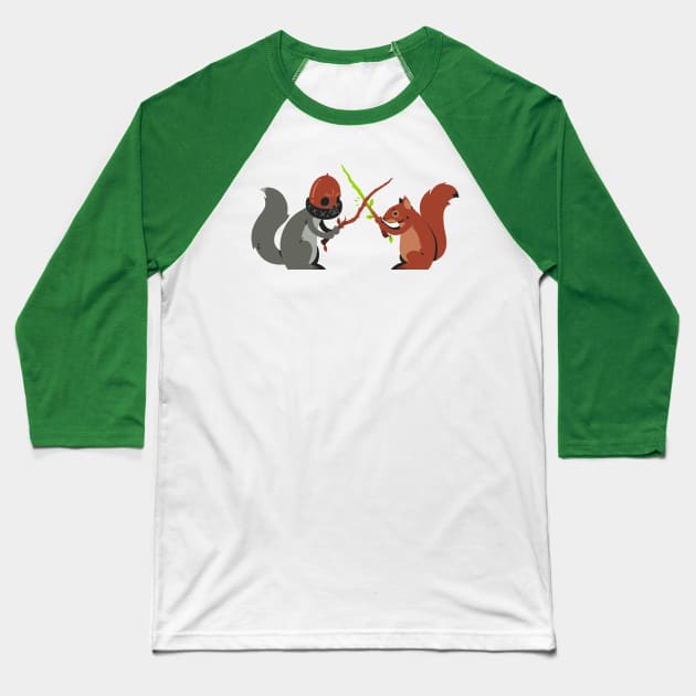 Nut Wars: The Acorn Strikes Back Baseball T-Shirt by HtCRU